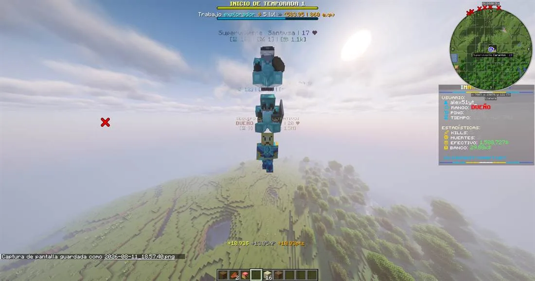 Arranque de la Temporada 1 sobrevolando el mapa con el equipo